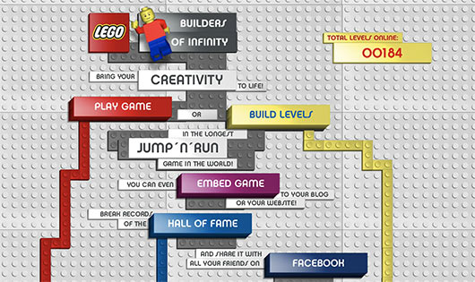 LEGO Builders of Infinity - Sites feitos em Flash