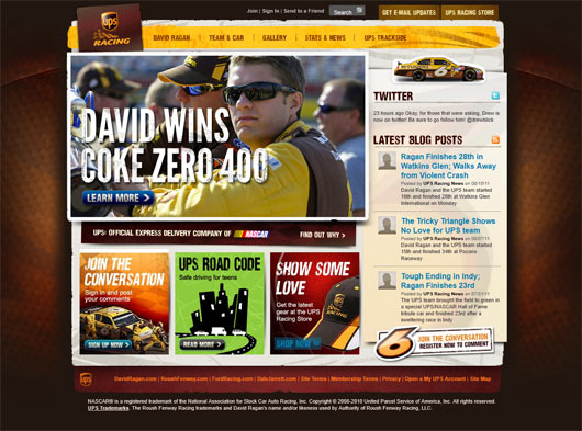 UPS Racing - Sites em WordPress