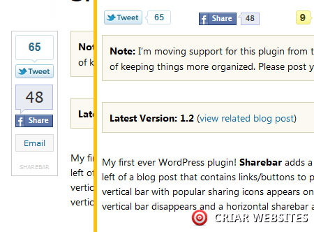 Sharebar - Plugin WordPress