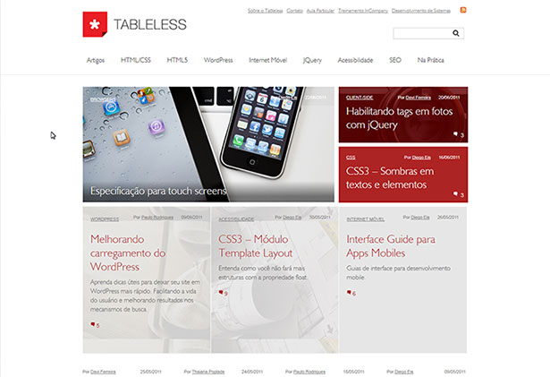 Tabeless - Site em HTML5