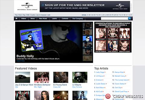 Universal Music Group - Site feito em Drupal