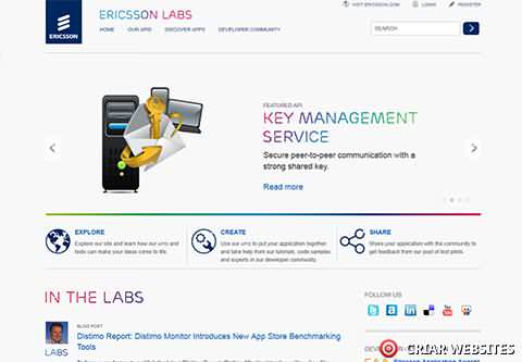Ericsson Labs - Site feito em Drupal