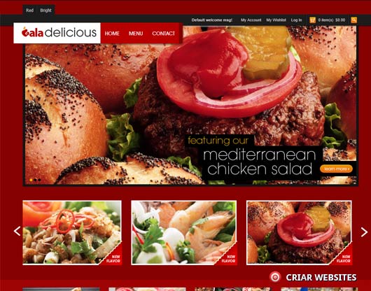 Gala Delicious Restaurant Magento Theme - Template para Magento